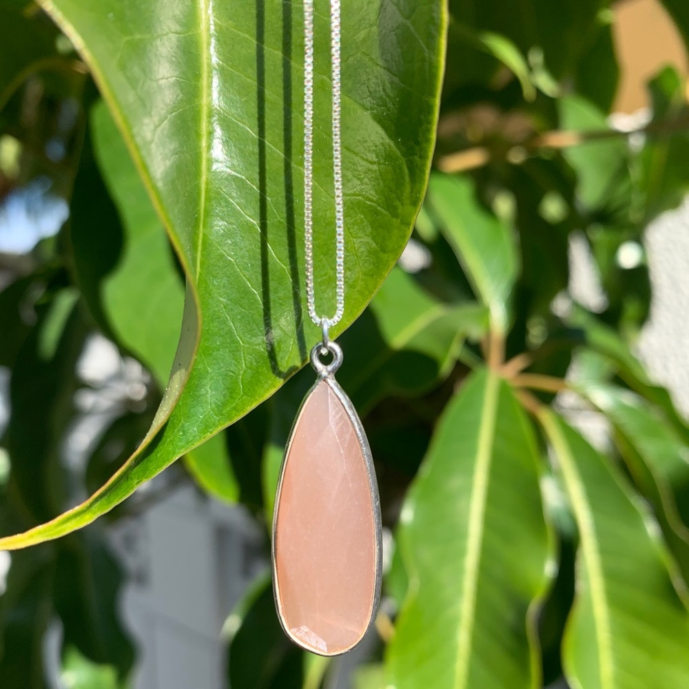 Peach Moonstone Necklace